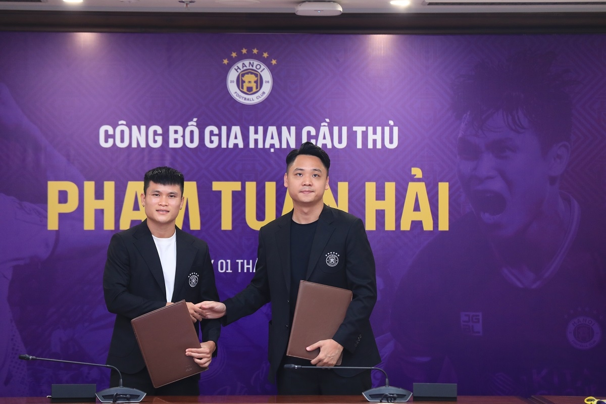 Tuấn Hải gia hạn hợp đồng với Hà Nội FC đến năm 2027. 