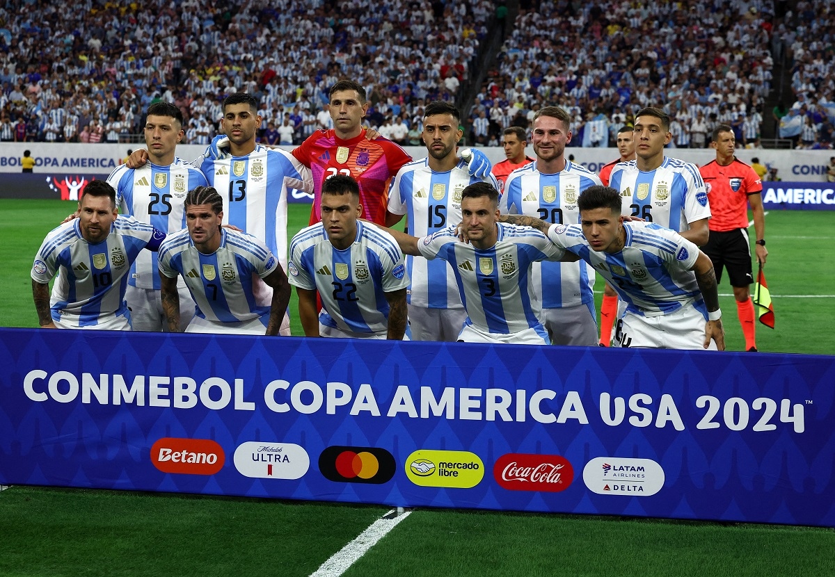 Đội hình xuất phát của ĐT Argentina. (Ảnh: Reuters). 