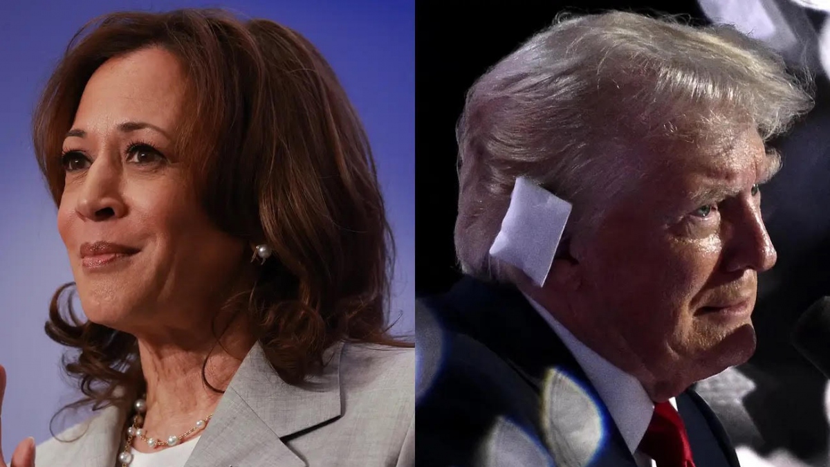 Phó Tổng thống Kamala Harris (trái) và cựu Tổng thống Donald Trump (phải). Ảnh: Business Insider