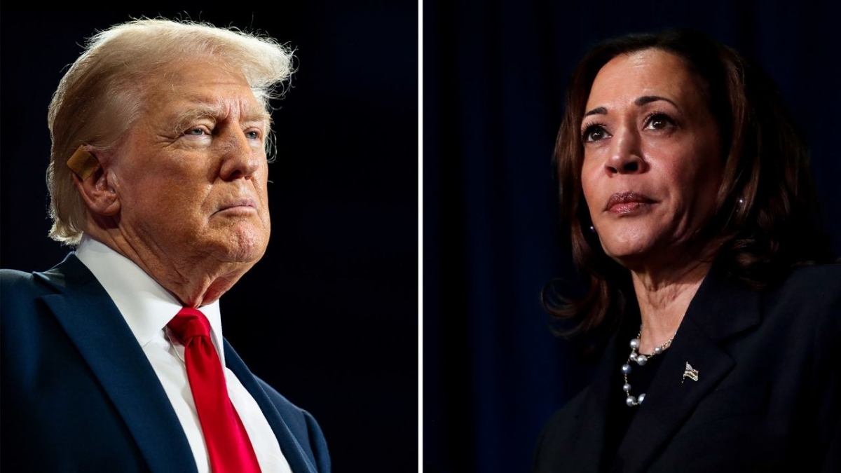 Hai ứng viên Trump và Harris. Ảnh: CNN.