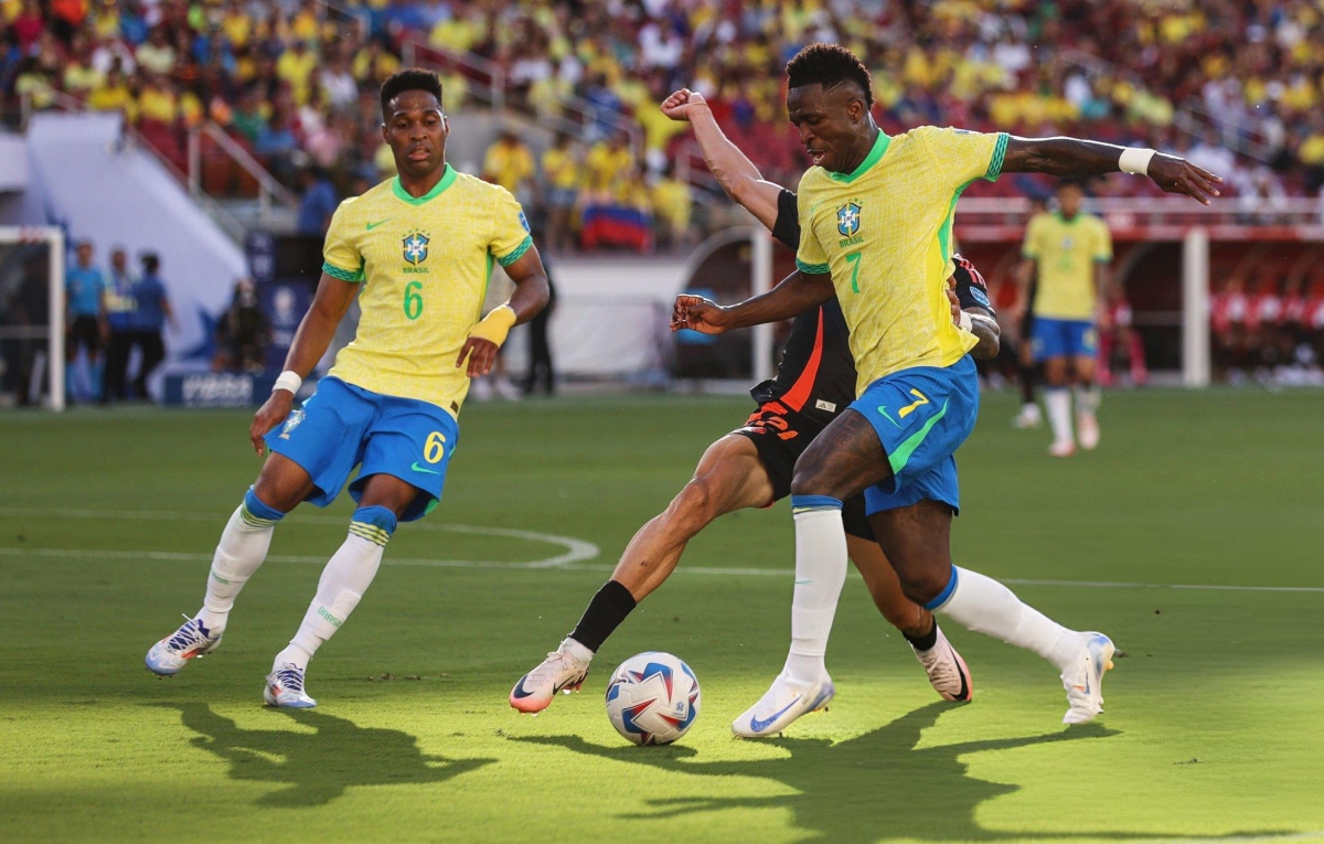 Vinicius bị treo giò trong trận tứ kết Copa America 2024. (Ảnh: Getty).