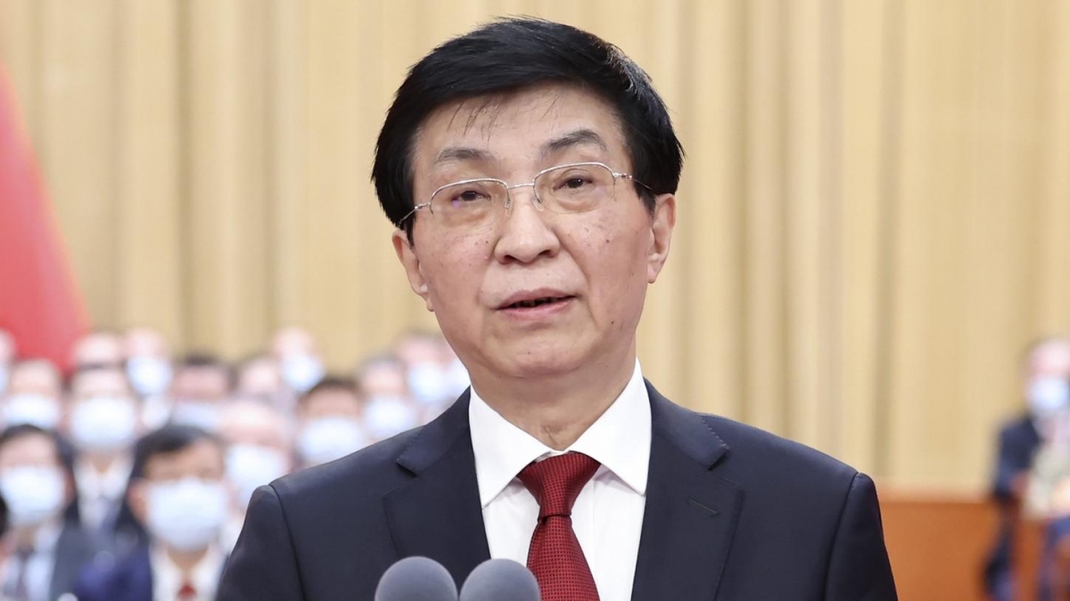 Ủy viên Thường vụ Bộ Chính trị, Chủ tịch Chính hiệp toàn quốc Trung Quốc Vương Hộ Ninh. Ảnh: Tân Hoa xã.