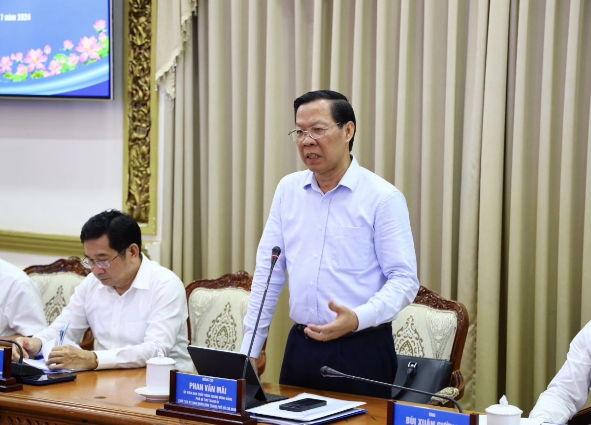 Ông Phan Văn Mãi, Chủ tịch UBND TP.HCM phát biểu tại sự kiện