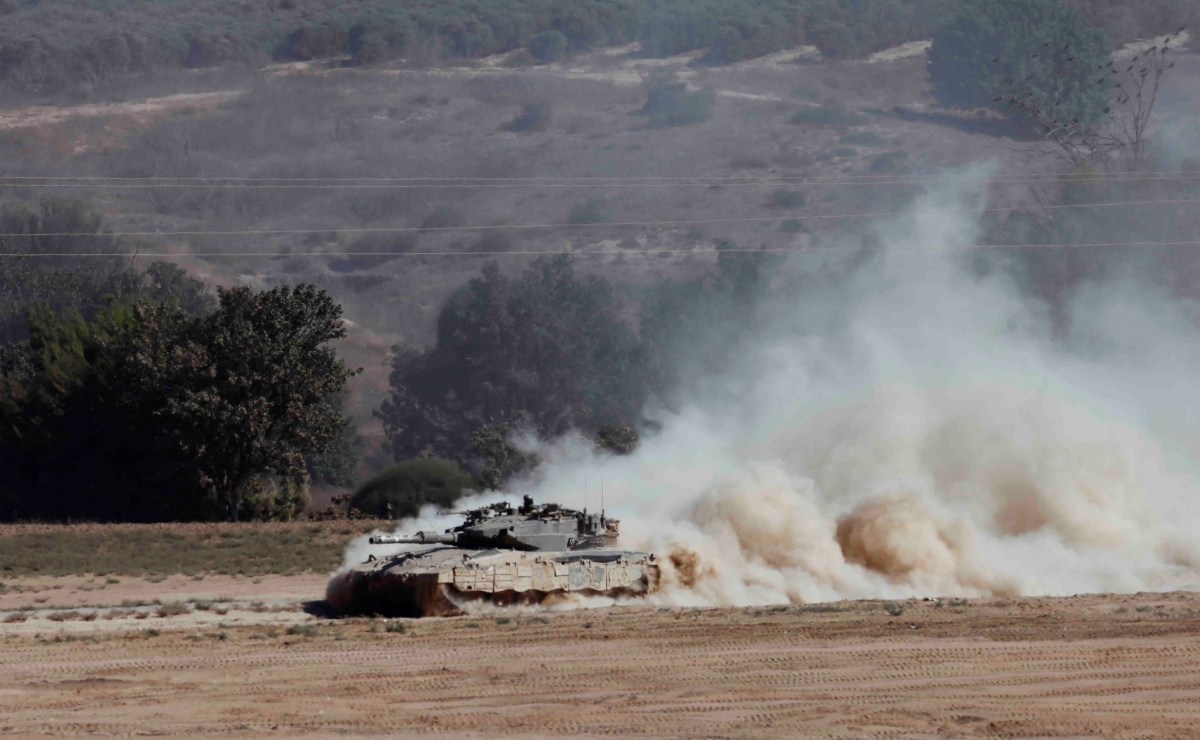 Xe tăng Israel ở Gaza. Ảnh: Reuters
