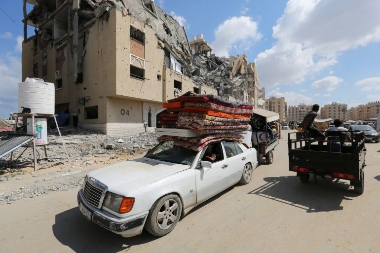 Người dân Dải Gaza tiếp tục phải di dời. Ảnh: Reuters