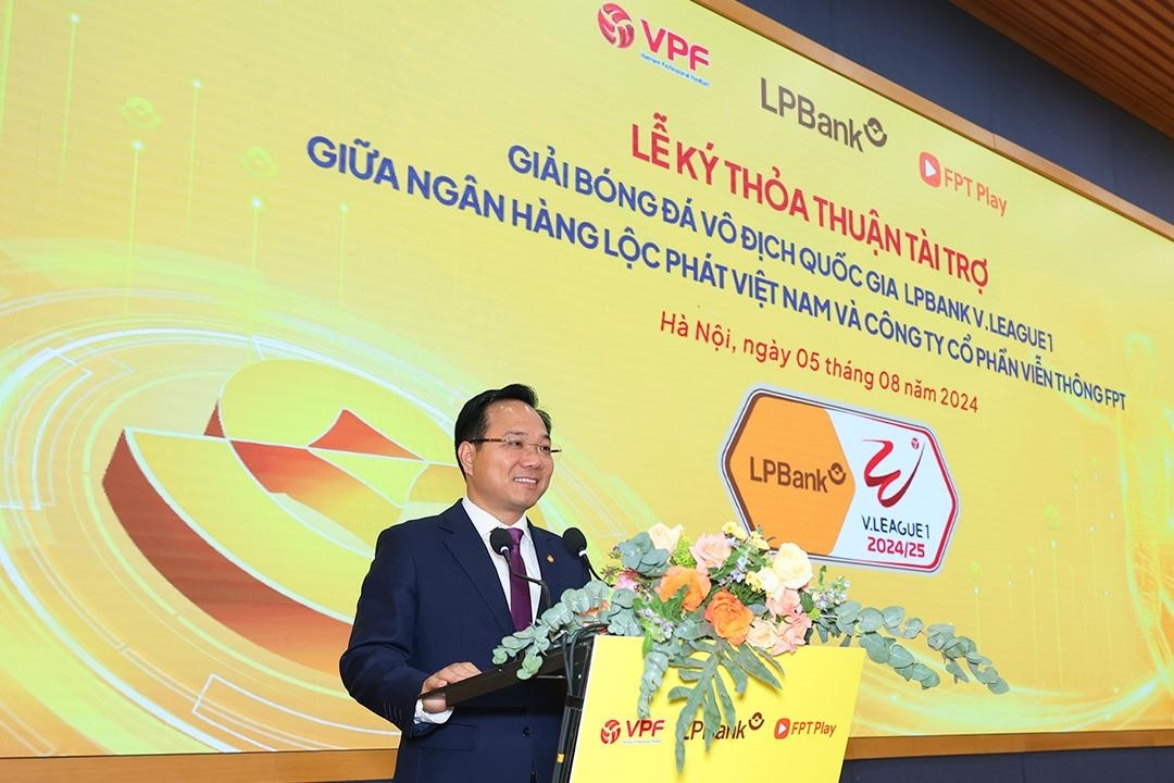 Đại diện LPBank, ông Hoàng Văn Phúc -  Phó Tổng Giám đốc Ngân hàng Lộc Phát Việt Nam phát biểu tại sự kiện.