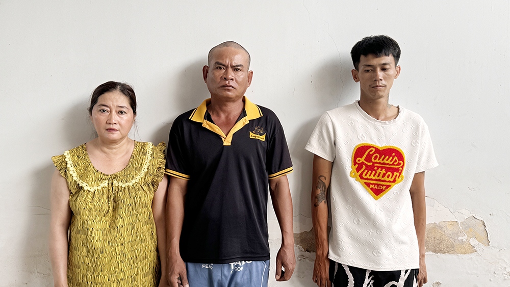 3 đối tượng Trương Thị Diễm Thúy, Mau Văn Quắn, Trương Hoài Phong