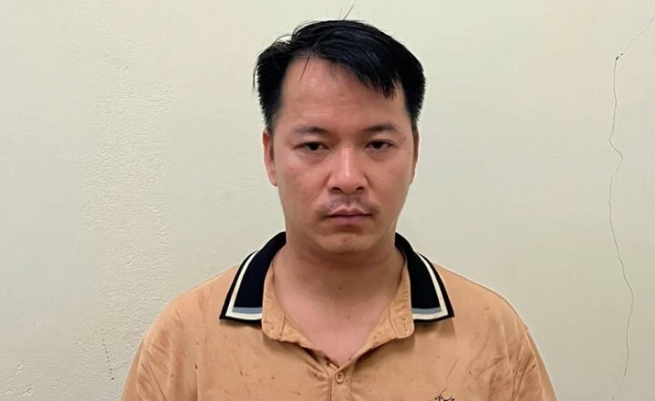 Nguyễn Văn Phương tại cơ quan công an.