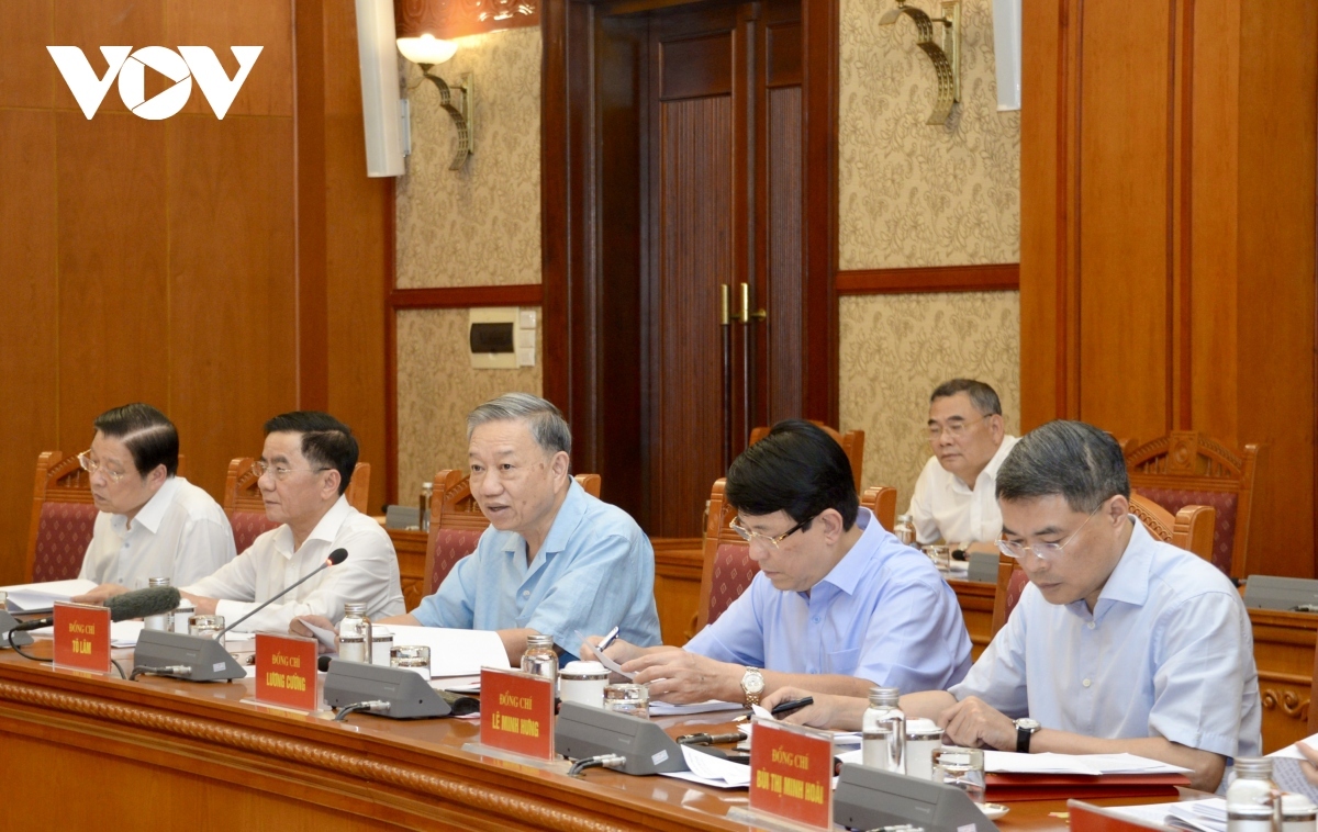 Tổng Bí thư, Chủ tịch nước Tô Lâm chủ trì cuộc họp Thường trực Tiểu ban Văn kiện Đại hội XIV