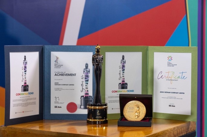 AEON Việt Nam vinh dự nhận hai giải thưởng liên tiếp tại HR Asia Awards 2024