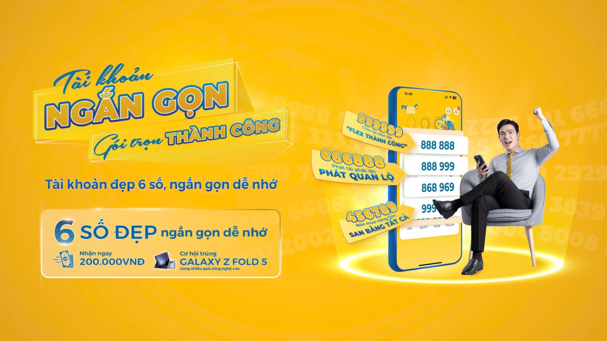 Khách hàng mở tài khoản “Đẹp Như Ý - Số ngắn” sẽ có cơ hội trúng Giải Nhất là 1 điện thoại Samsung Galaxy Z Fold5