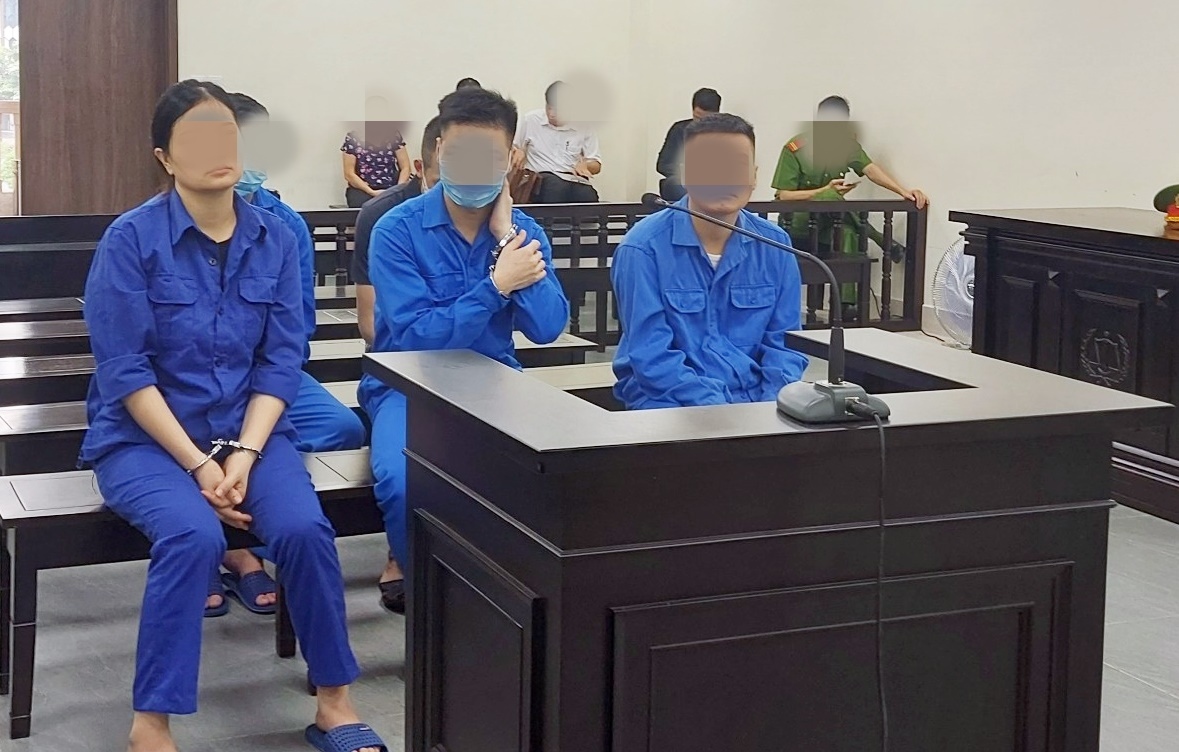 Các bị cáo tại phiên tòa