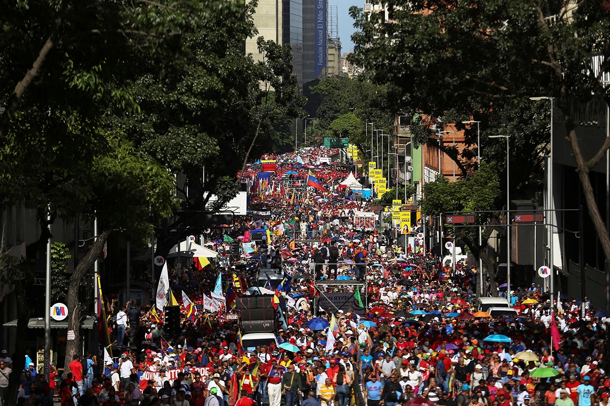 Đoàn người biểu tình tại Caracas, Venezuela ngày 3/8/2024. Ảnh: Reuters