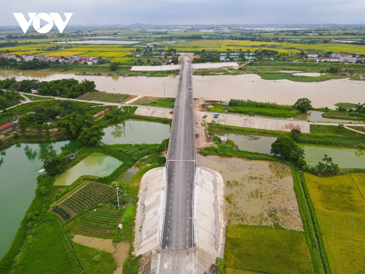 Toàn cảnh Cầu Hà Bắc 2 nối Bắc Giang - Bắc Ninh