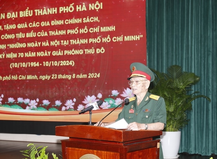 Cựu chiến binh Nguyễn Tầm Thường chia sẻ tại chương trình 