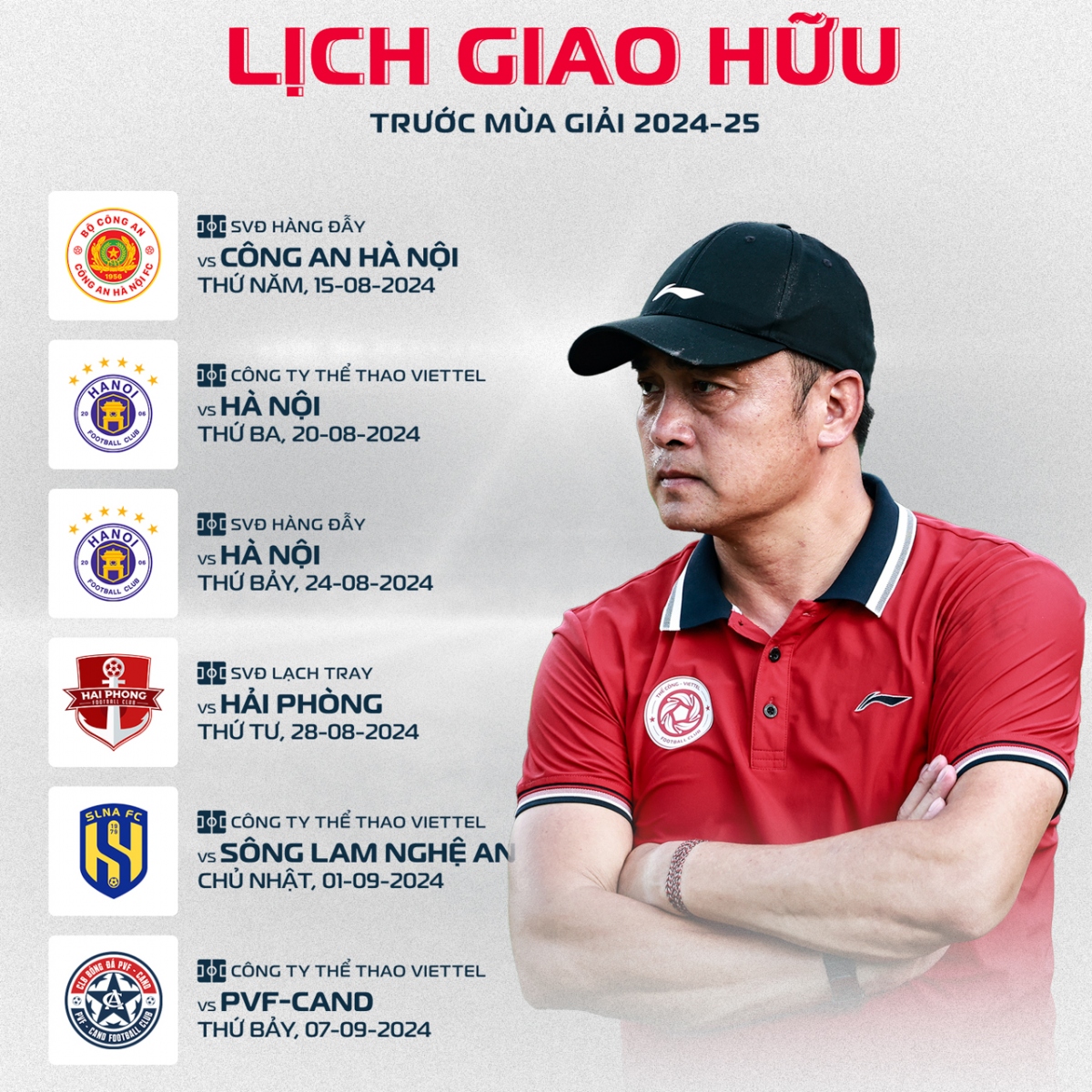 Lịch giao hữu Thể Công Viettel trước thềm mùa giải mới