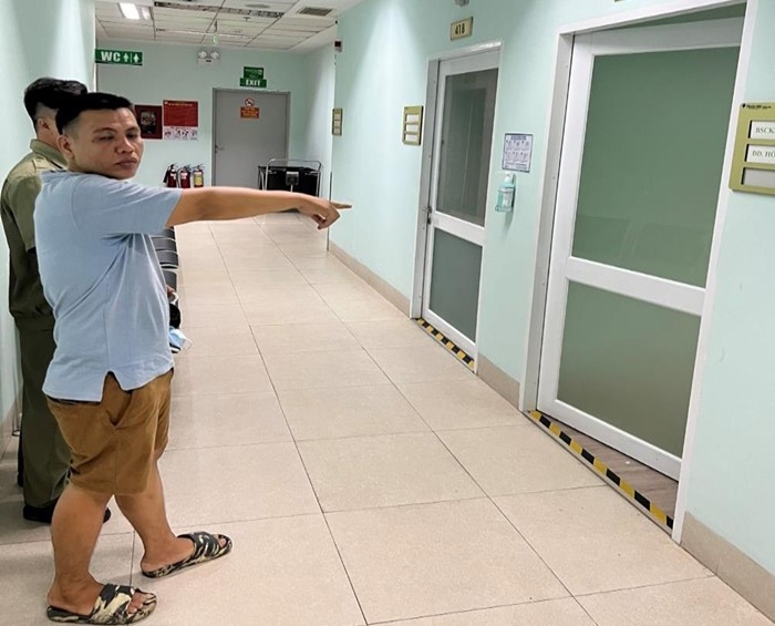  Bùi Văn Thiện tại hiện trường (Ảnh: Công an tỉnh Đồng Nai)