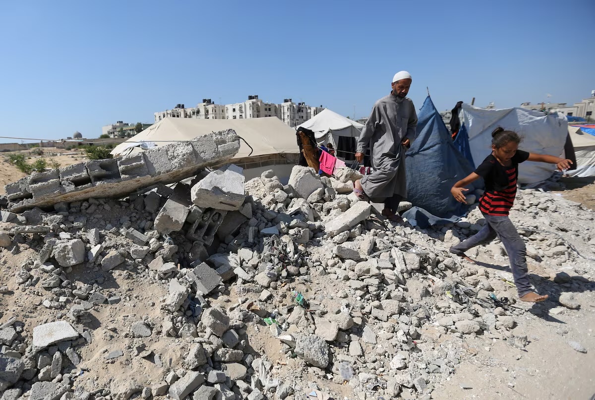 Dải Gaza sau hơn 10 tháng xung đột. Ảnh: Reuters