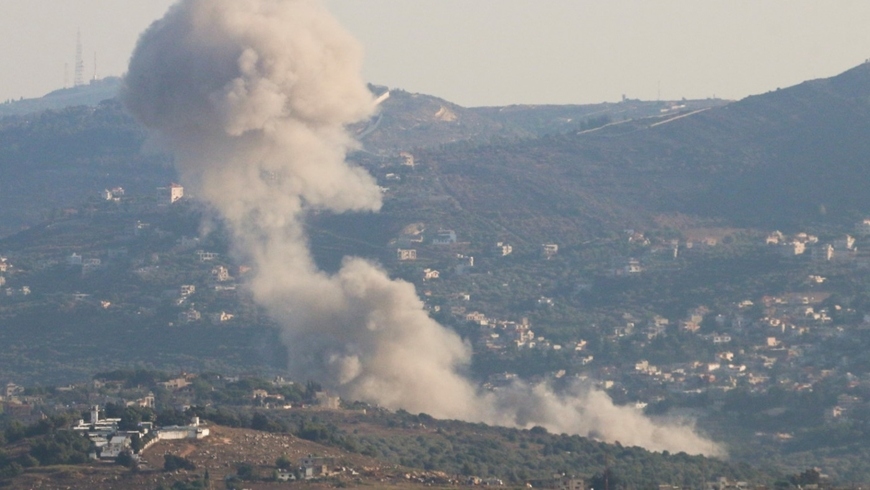 Khói bốc lên giữa lúc Israel và Hezbollah giao tranh xuyên biên giới ngày 6/8. Ảnh: Reuters