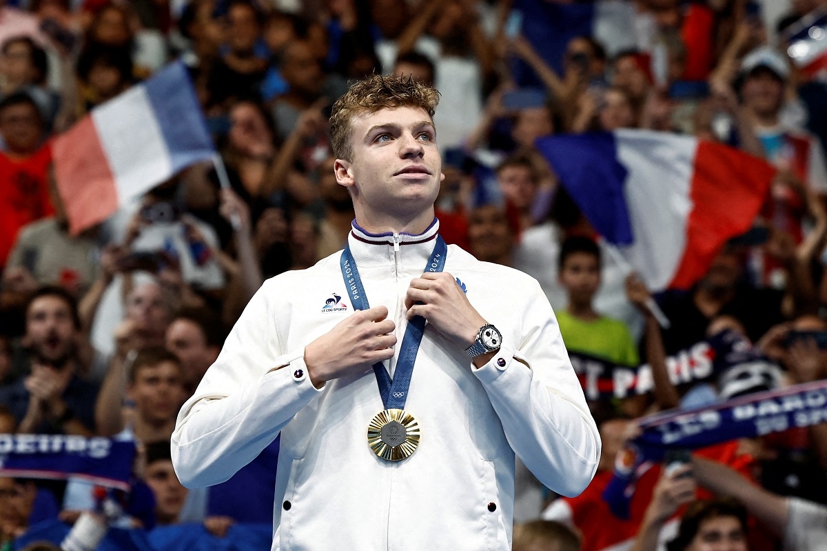 Léon Marchand đã giành 4 HCV sau 4 nội dung tham gia ở Olympic Paris 2024. (Ảnh: Reuters). 