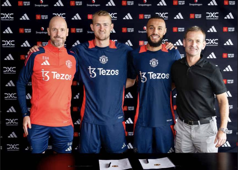 Matthijs de Ligt và Noussair Mazraoui chính thức gia nhập MU (Ảnh: Man Utd)
