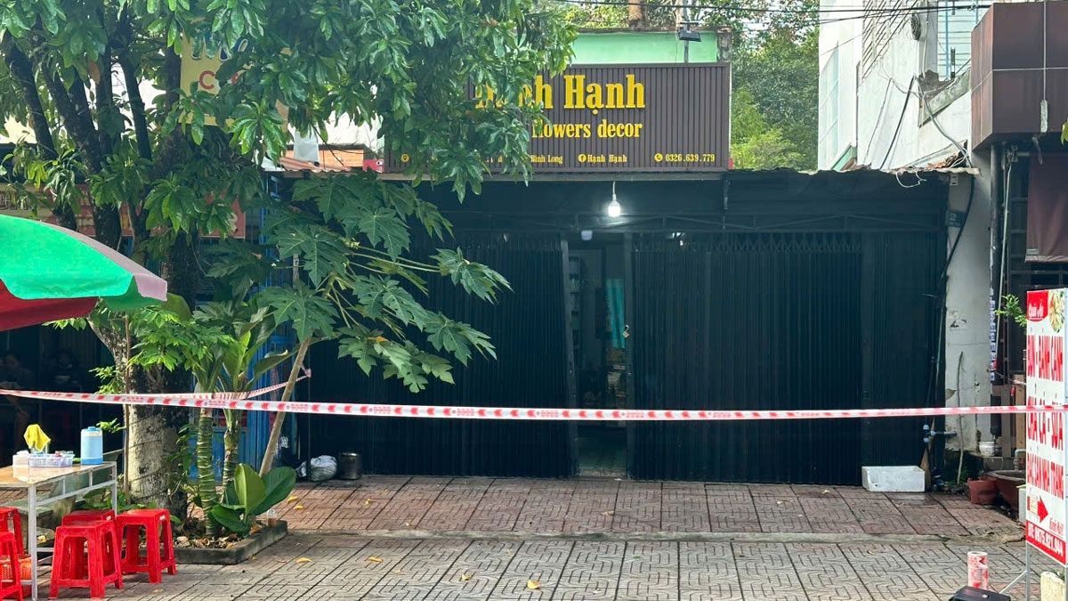 Hiện trường vụ án mạng (ảnh: ĐC)