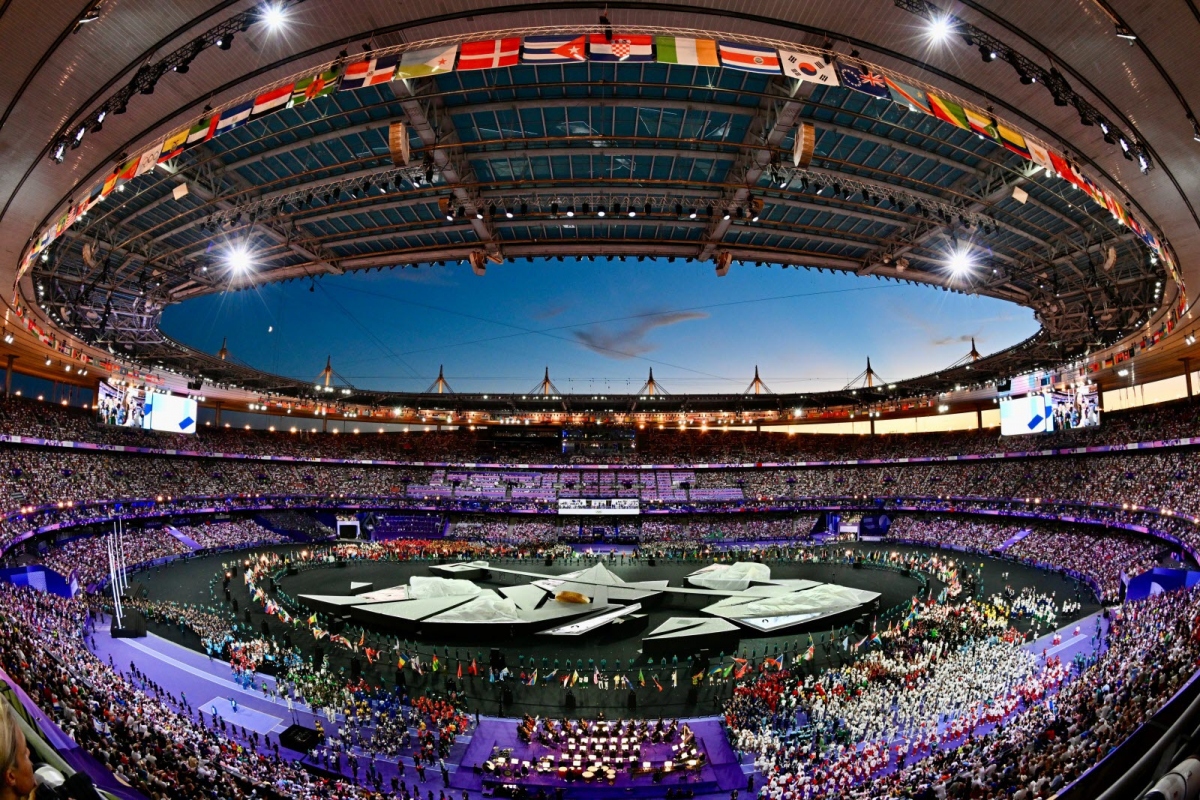 Sân vận động Stade de France nơi diễn ra lễ bế mạc. (Ảnh: Le Progrès)