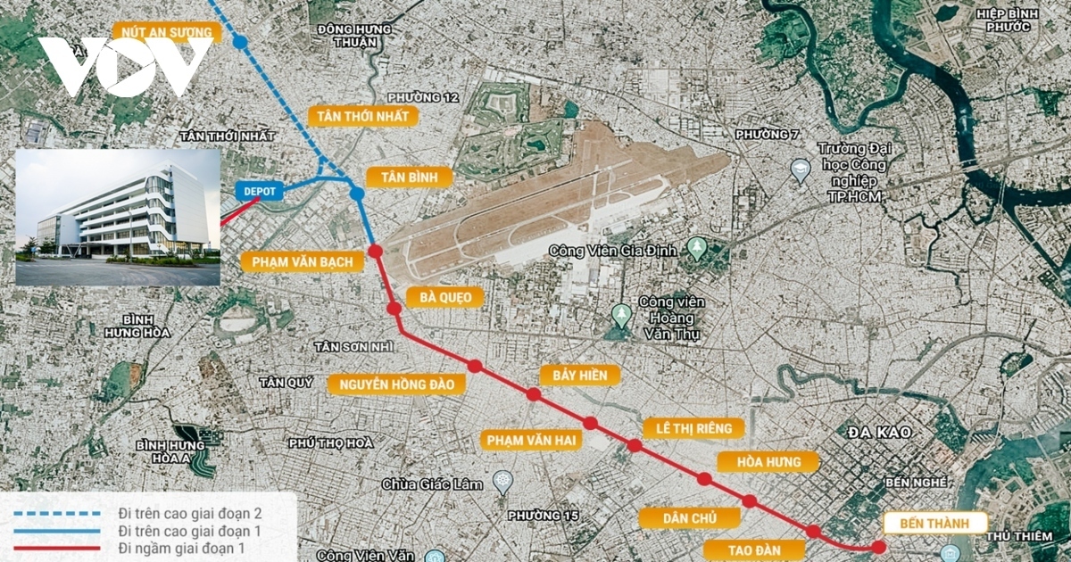 Sơ đồ tuyến Metro số 2 (Ảnh: Hà An)