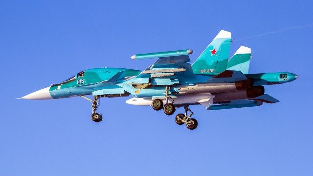 Máy bay ném bom/tấn công Su-34 của Nga. Ảnh: