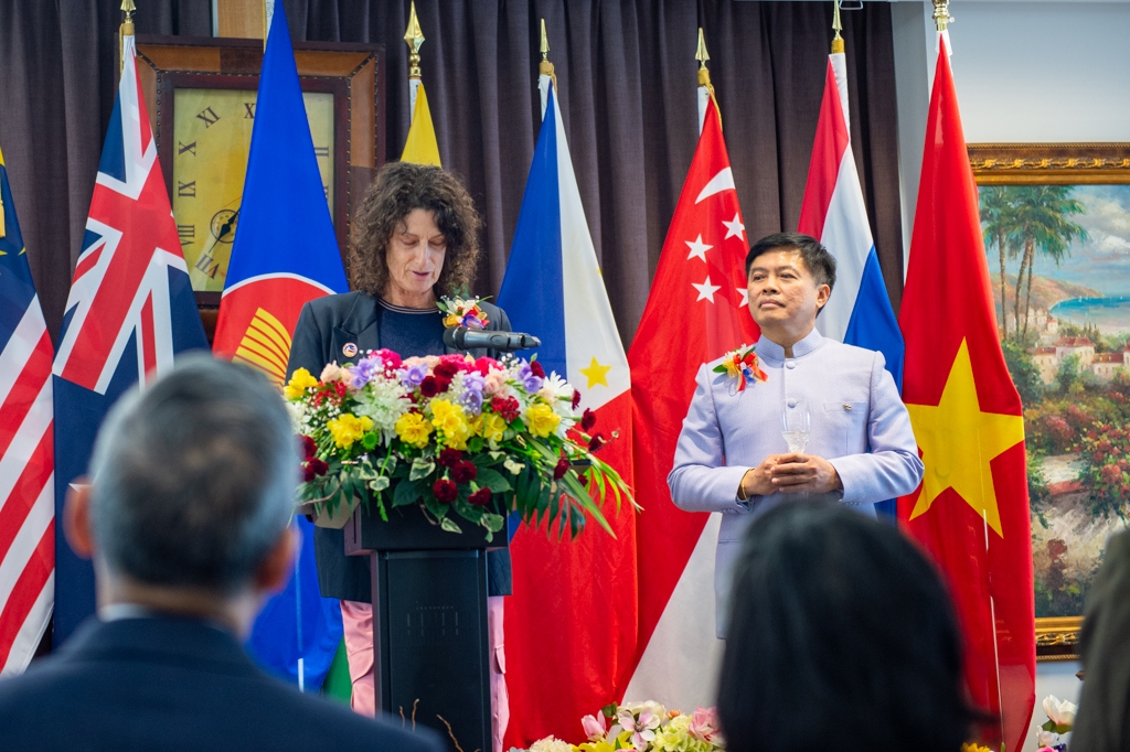 Thứ trưởng Ngoại giao và Thương mại New Zealand Deborah Geels phát biểu. (Nguồn ĐSQ Việt Nam tại New Zealand