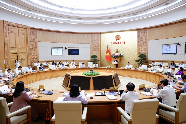 Thủ tướng Phạm Minh Chính chủ trì phiên họp Chính phủ thường kỳ tháng 7/2024 - Ảnh: VGP