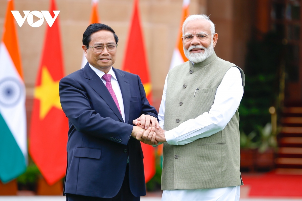 Thủ tướng Chính phủ Phạm Minh Chính và Thủ tướng Ấn Độ Narendra Modi