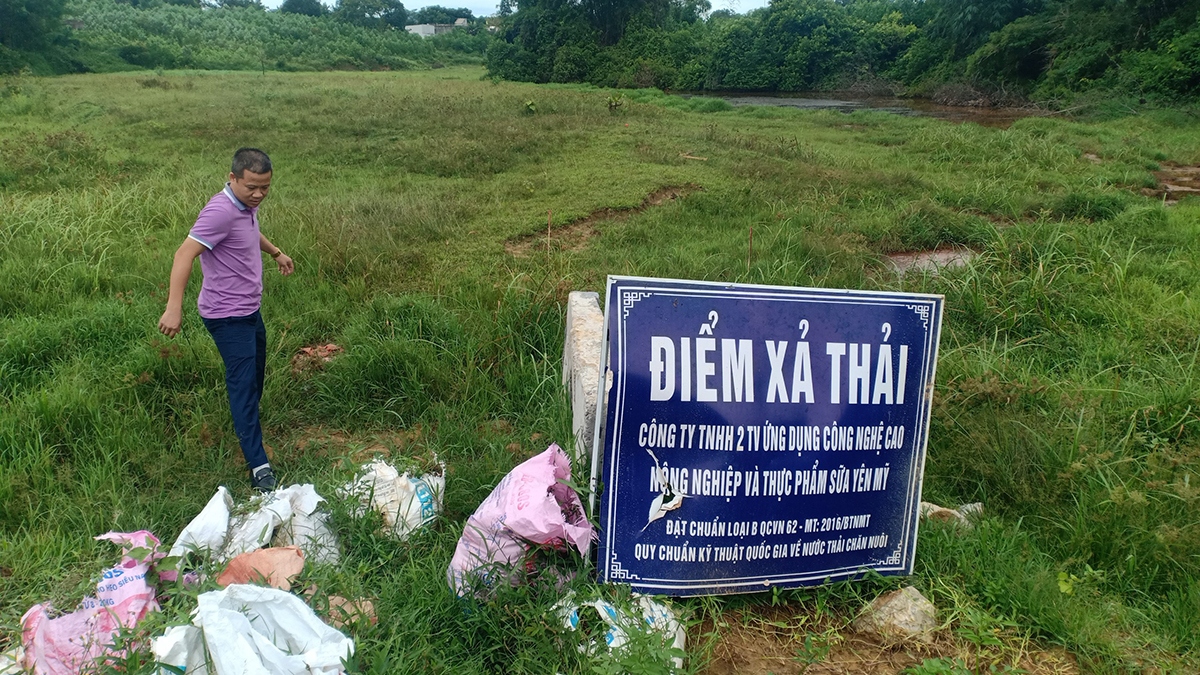 Điểm xả thải chưa được người dân đồng ý cho công ty xả