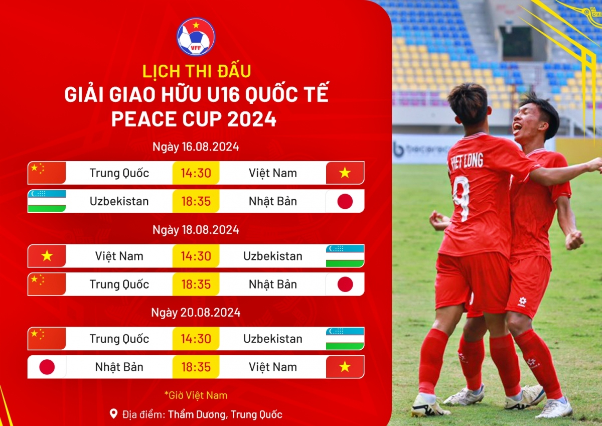 Lịch thi đấu của U16 Việt Nam.