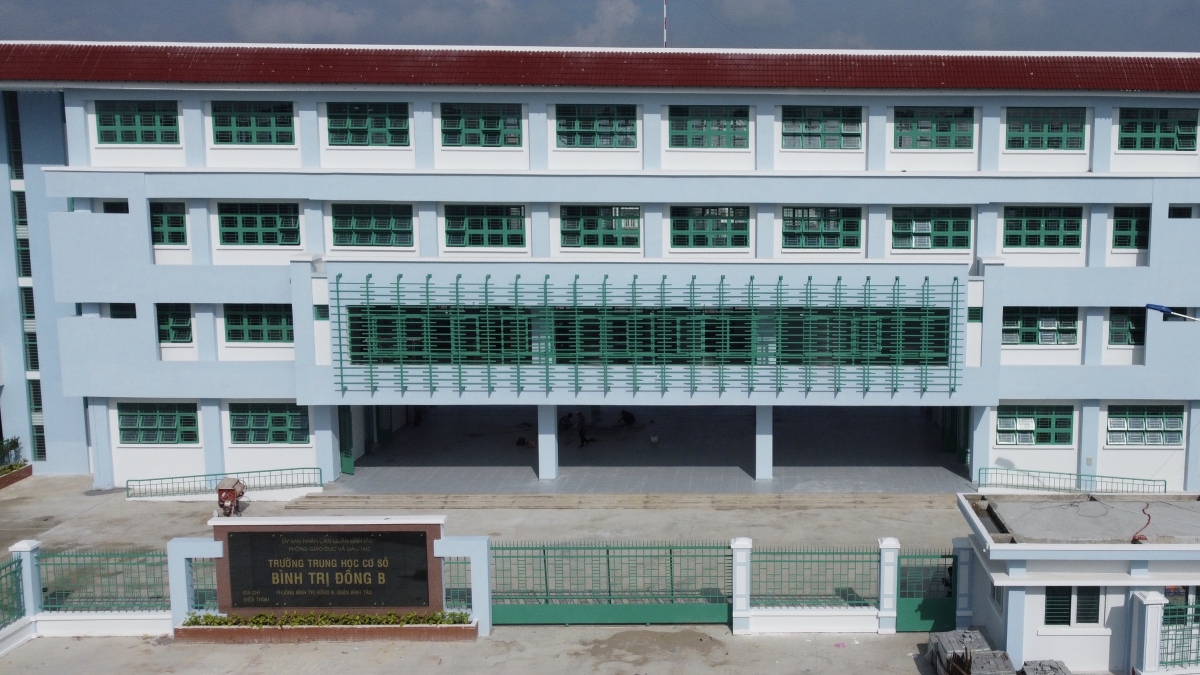 Trường THCS Bình Trị Đông B (ảnh: Phòng Giáo dục cung cấp)