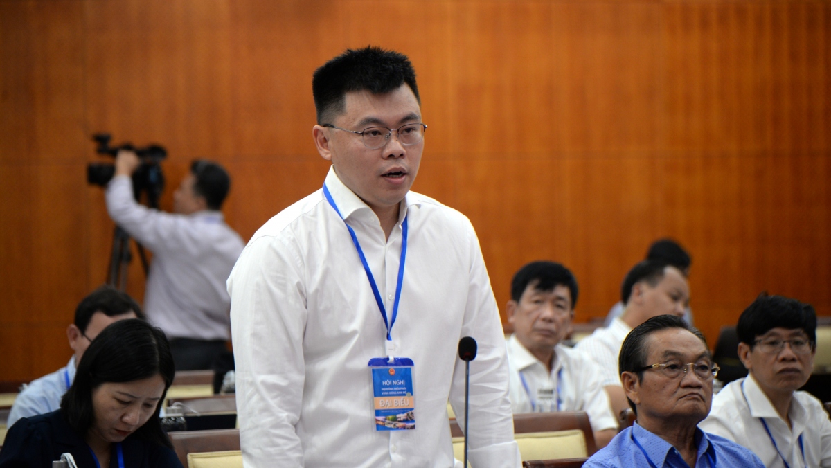 Ông Trương Minh Huy Vũ - tân Viện trưởng Viện Nghiên cứu phát triển TP.HCM (ảnh: Hà An)