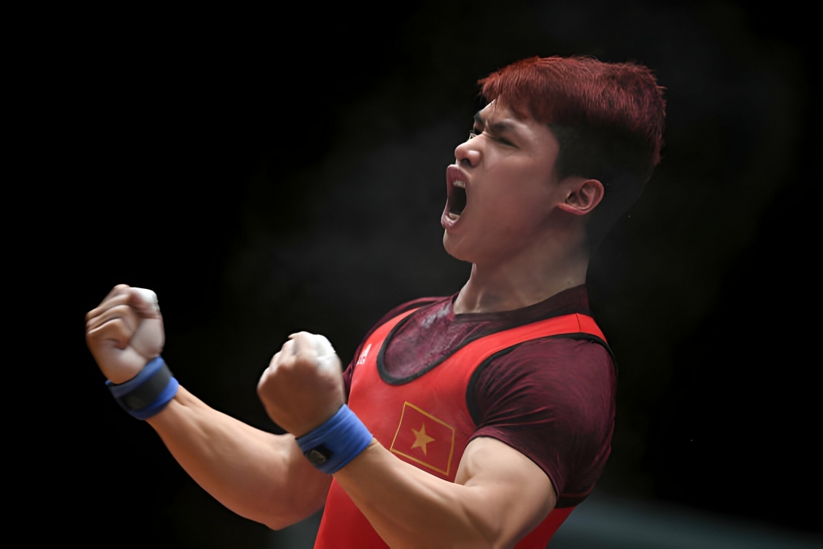 VĐV cử tạ Trịnh Văn Vinh. (Ảnh: Getty).
