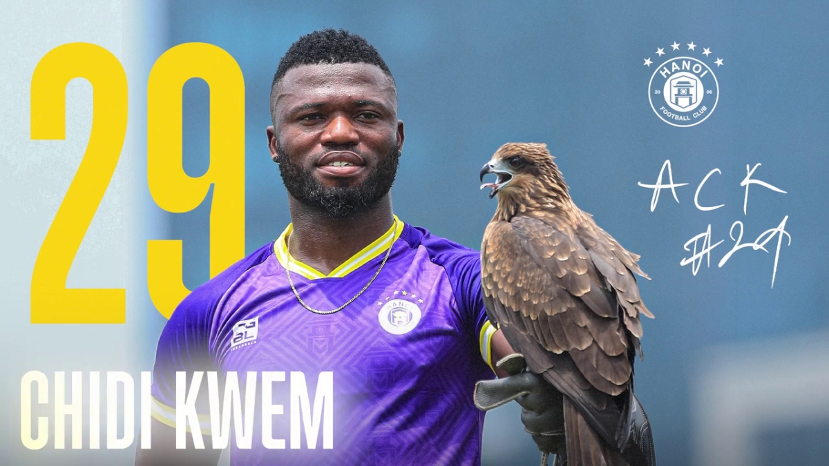 Augustine Chidi Kwem gia nhập Hà Nội FC. 