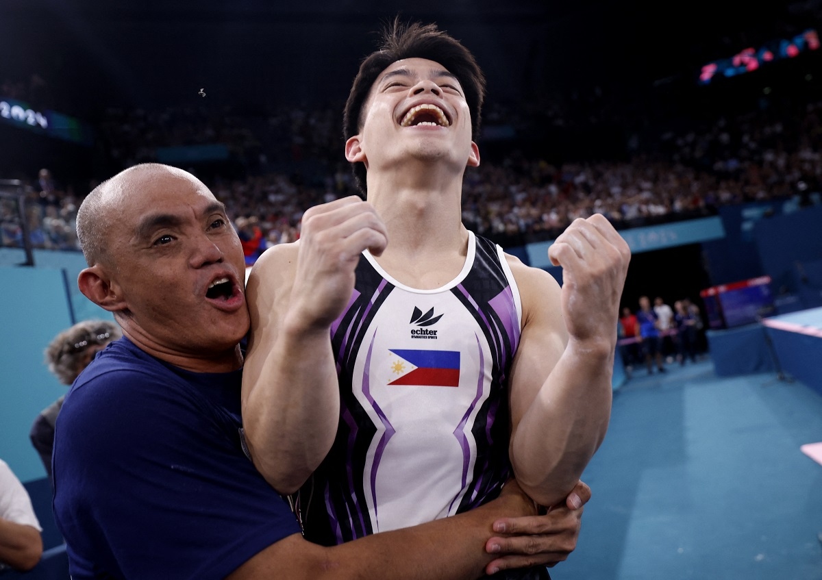 Carlos Yulo giành HCV thứ 2 ở Olympic Paris. (Ảnh: Reuters).