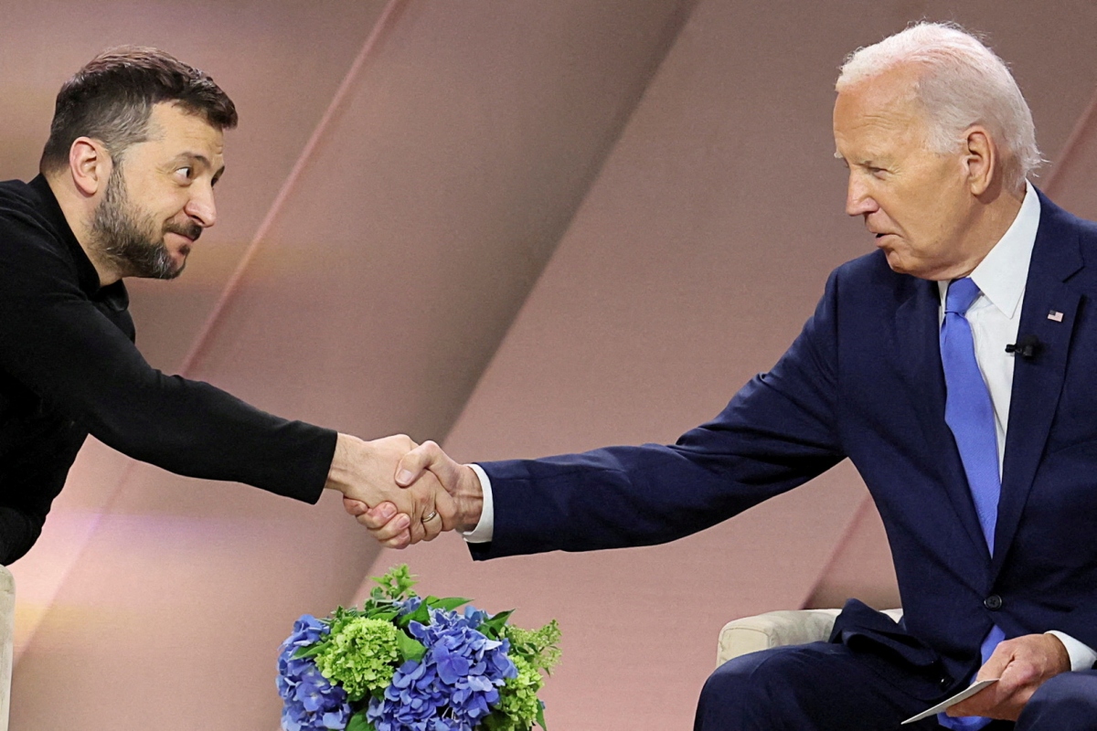 Tổng thống Mỹ và Tổng thống Ukraine gặp nhau tại Mỹ tháng 7/2024. Nguồn: Reuters