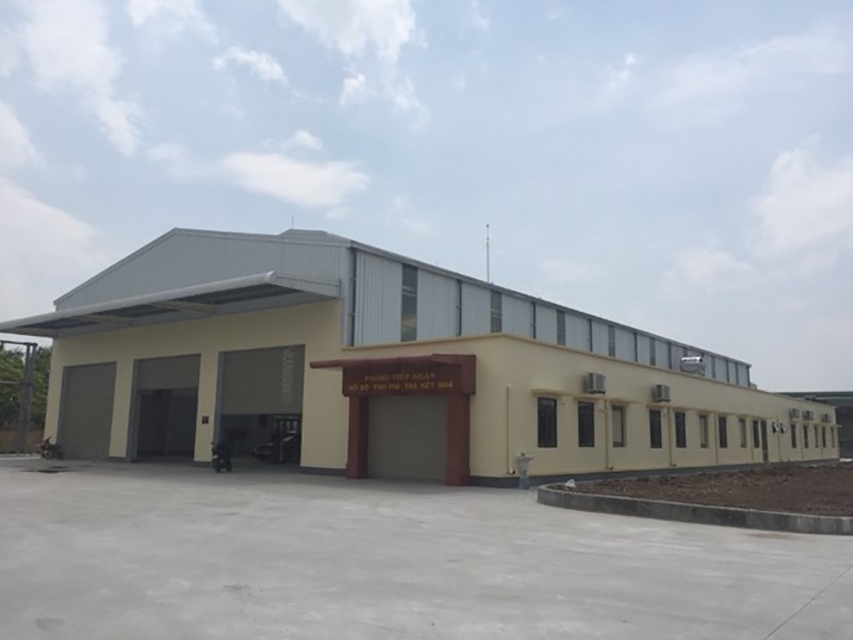 Trung tâm đăng kiểm 34-04D tại Kim Thành, Hải Dương. Ảnh: Đăng kiểm Hải Dương