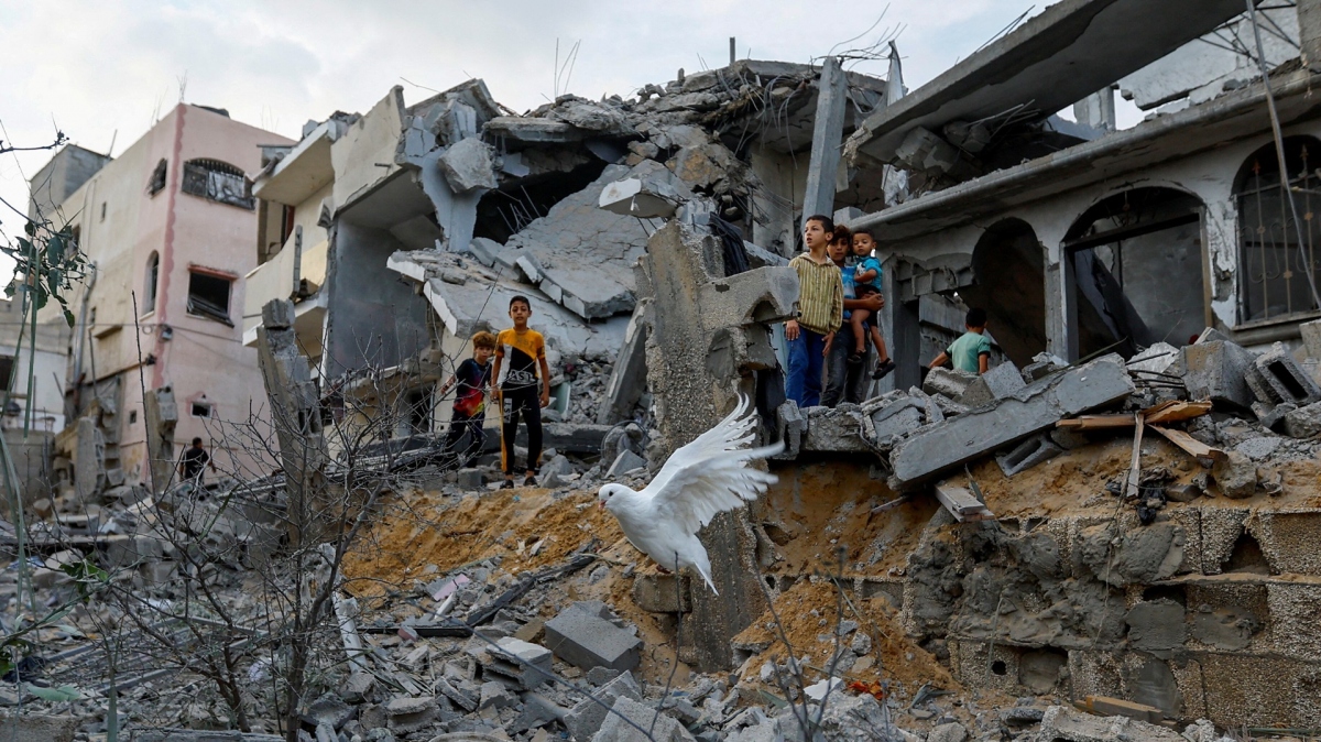Hình ảnh đổ nát của Gaza trong bối cảnh xung đột Israel-Hamas chưa hạ nhiệt. Ảnh: Reuters