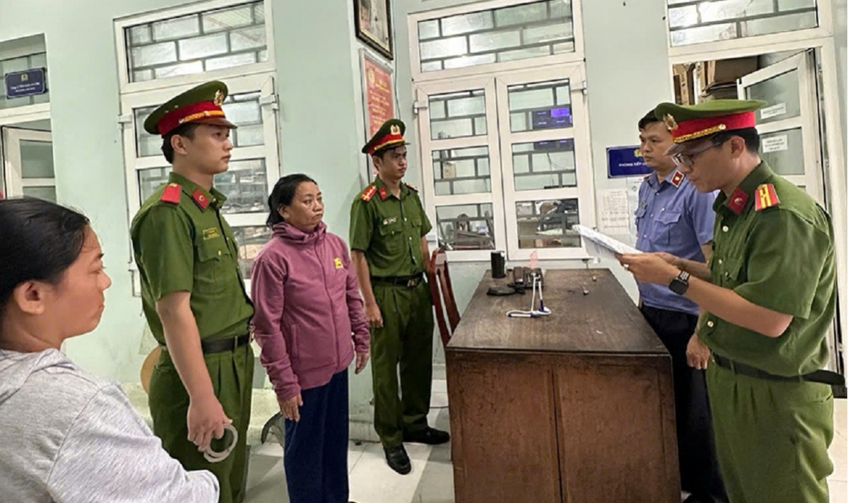 Bị can Lê Thị Lại tại cơ quan công an. Ảnh: CABT