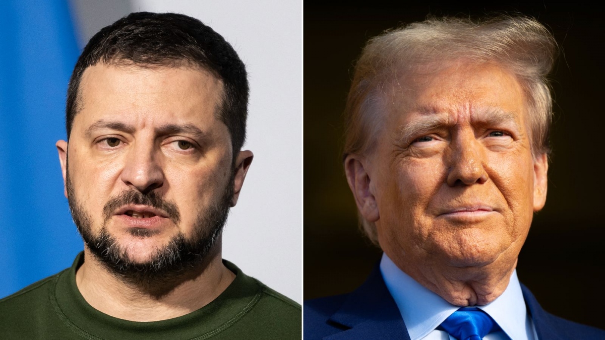 Tổng thống Ukraine Volodymyr Zelensky và cựu Tổng thống Mỹ Donald Trump. Ảnh: CNN