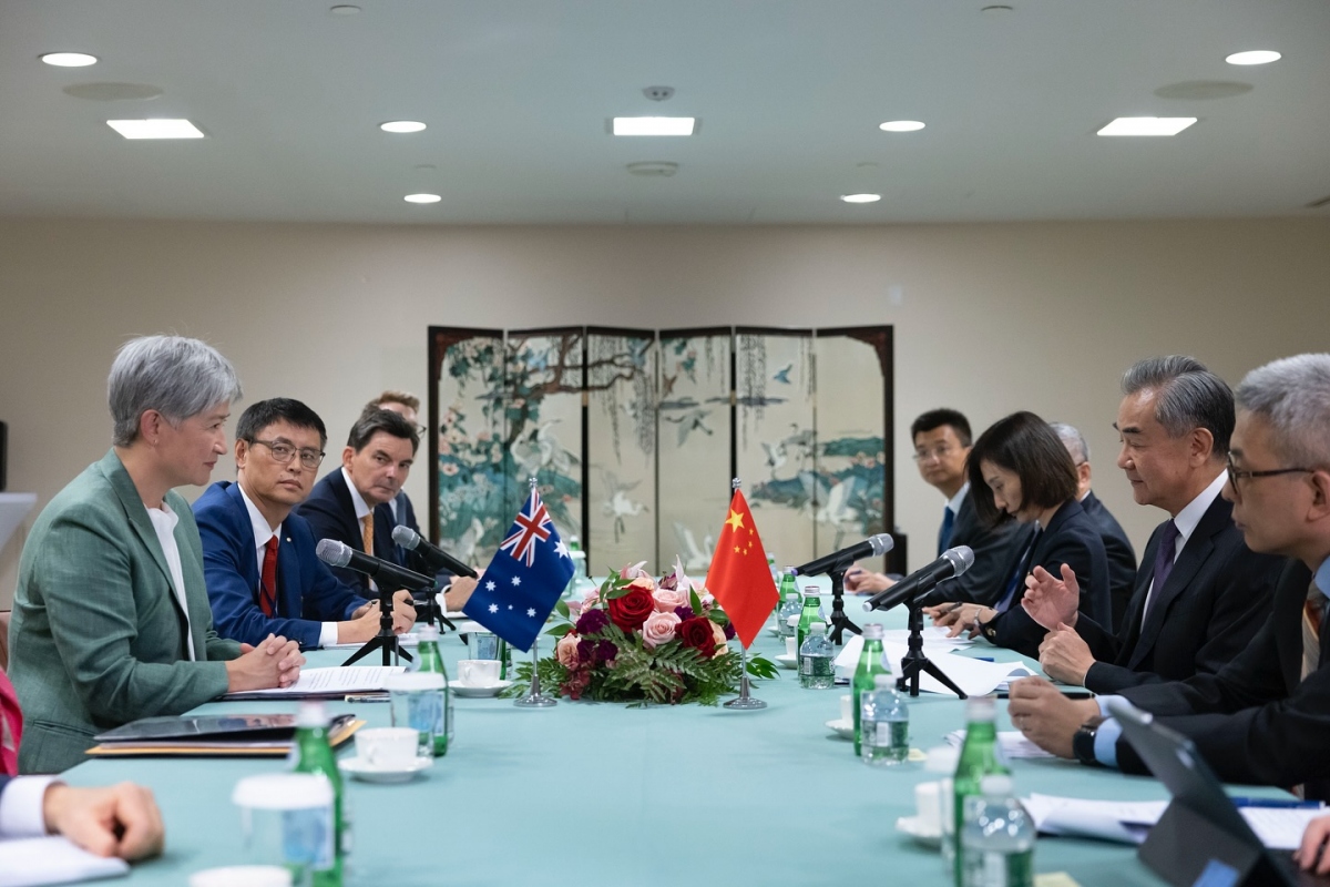 Ngoại trưởng Australia Penny Wong gặp Ngoại trưởng Trung Quốc bên lề khóa họp của Đại hội đồng Liên Hợp Quốc tại New York, Mỹ. Nguồn: FB Peny Wong