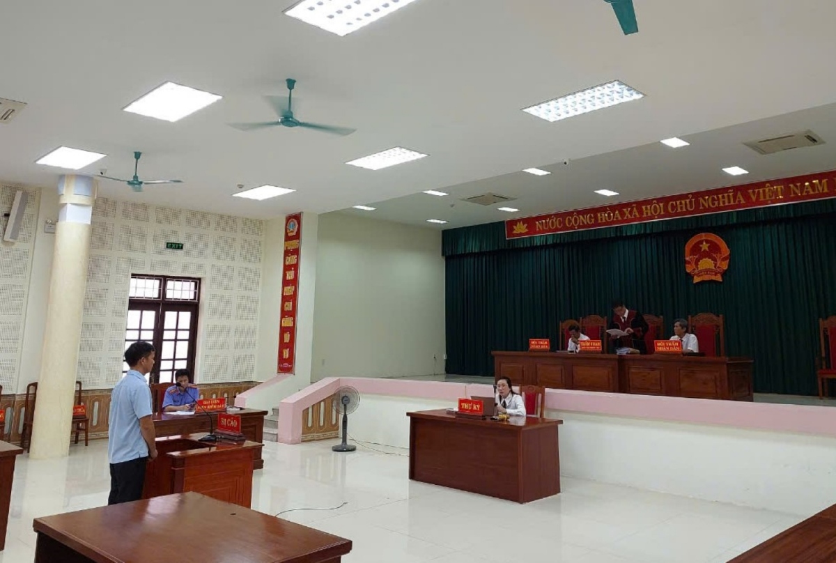 Bị cáo Đặng Thành Chung tại phiên tòa xét xử