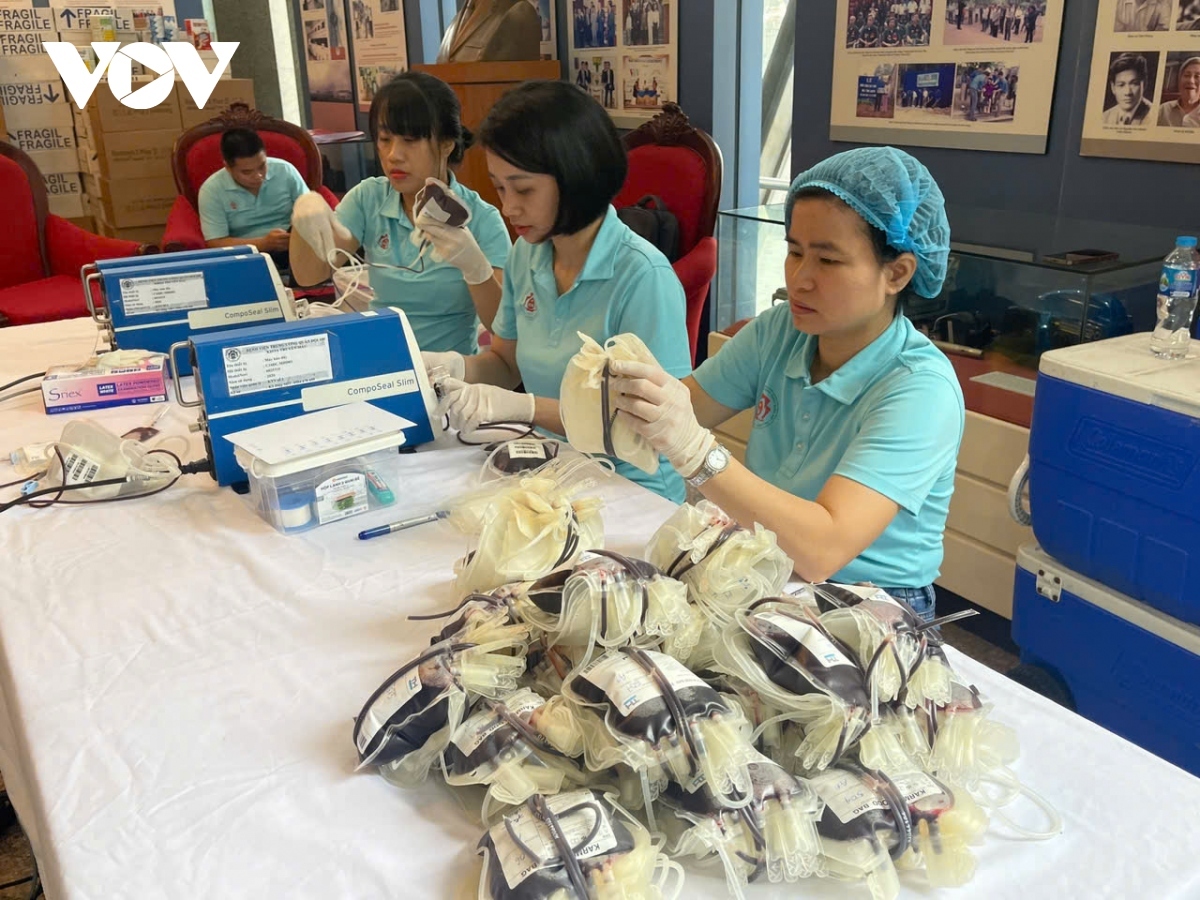 Hundreds of units of blood were collected during the course of the event.
