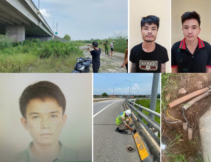 Các đối tượng bị bắt giữ và hiện trường các vụ trộm cắp.