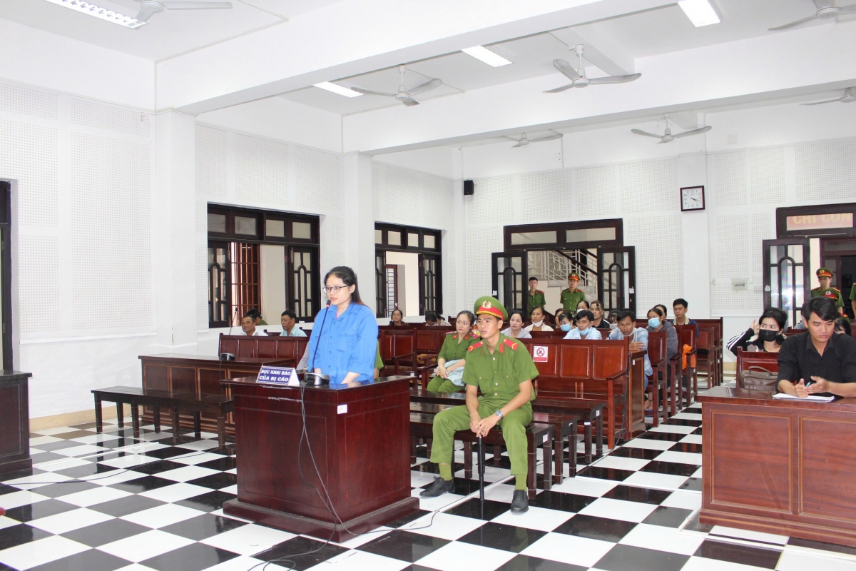 Bị cáo Trần Phương Vy tại phiên tòa xét xử