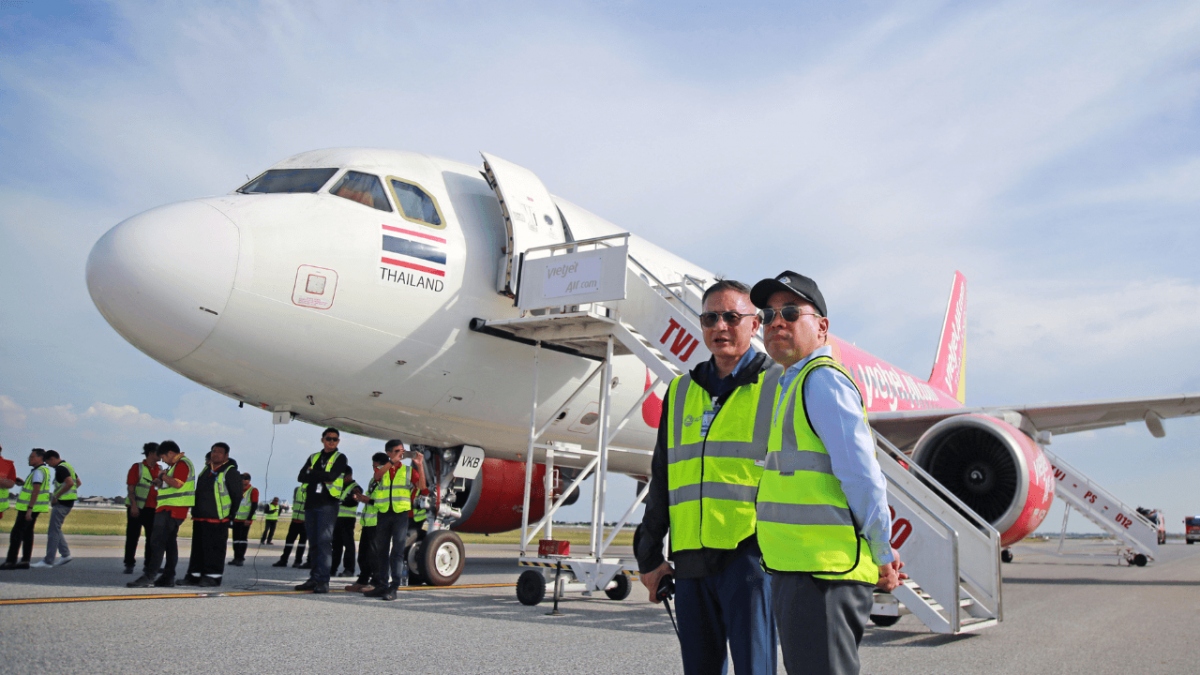 Chuyến bay VZ961 chở 121 người, trong đó có một trẻ sơ sinh và sáu thành viên phi hành đoàn. Ảnh: Thai PBS